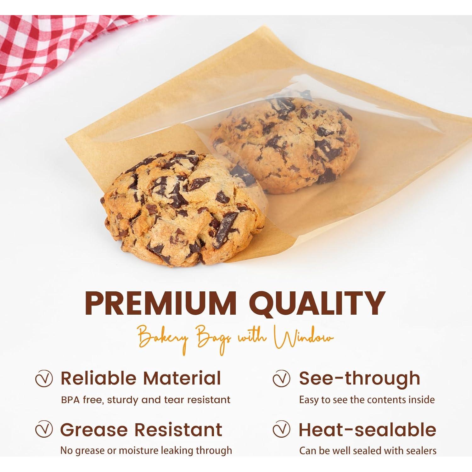 Paquete de 100 bolsas de pan Foranda 18x19 cm sellables