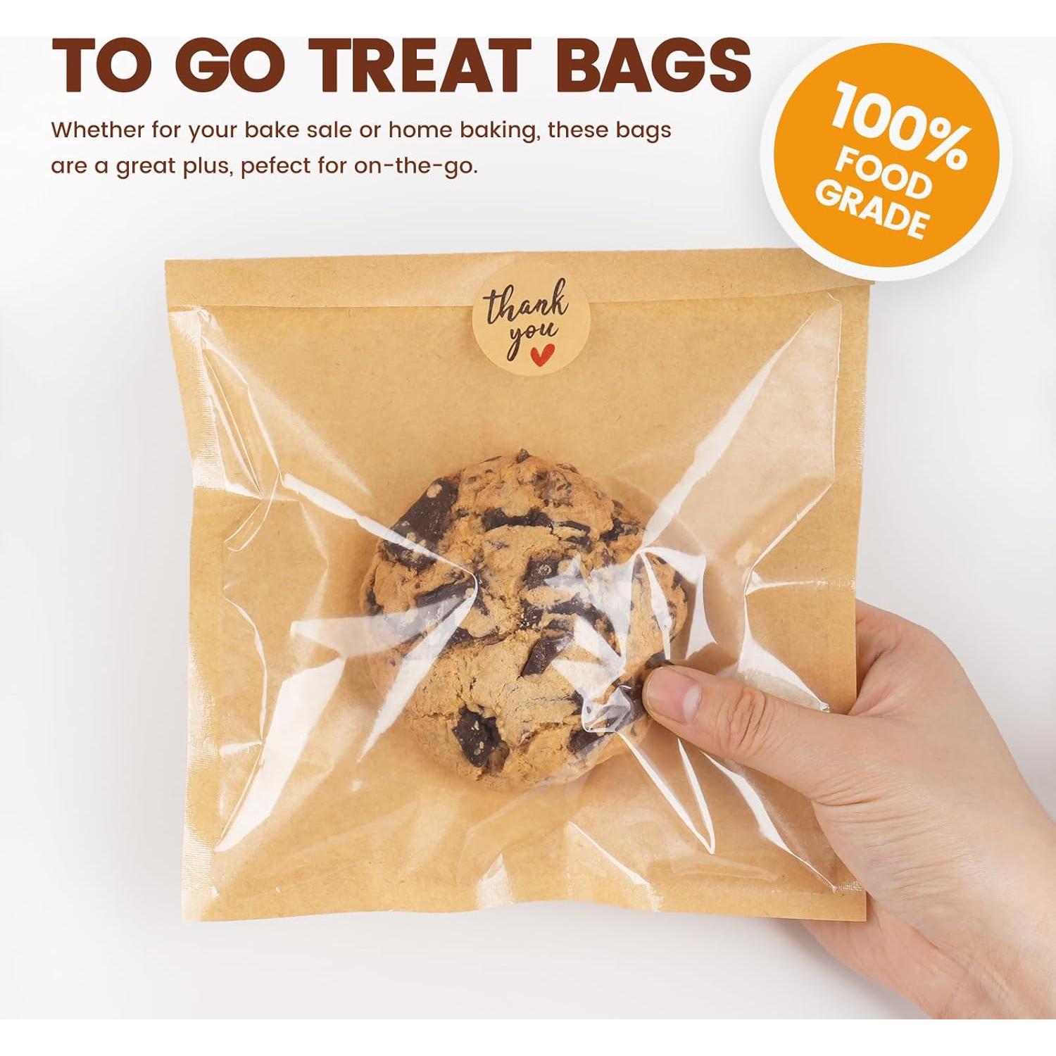 Paquete de 100 bolsas de pan Foranda 18x19 cm sellables