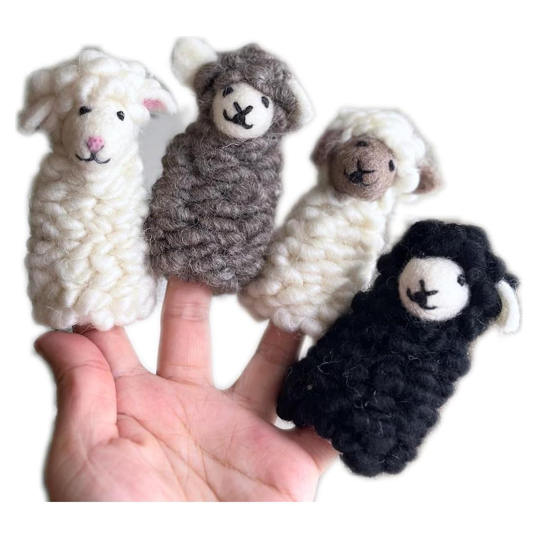 Títere de dedo de fieltro de lana de oveja Ganapati Crafts