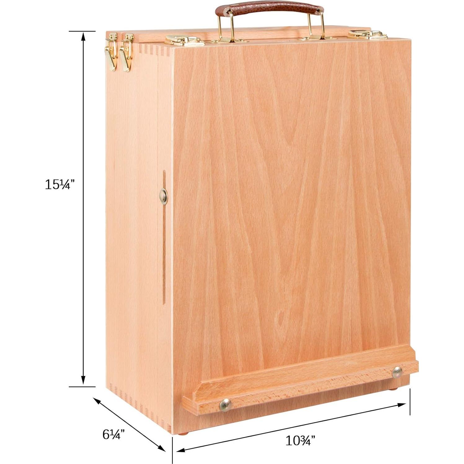 Caja de Suministros de Arte Kuyal Caballete Ajustable 2 Cajones