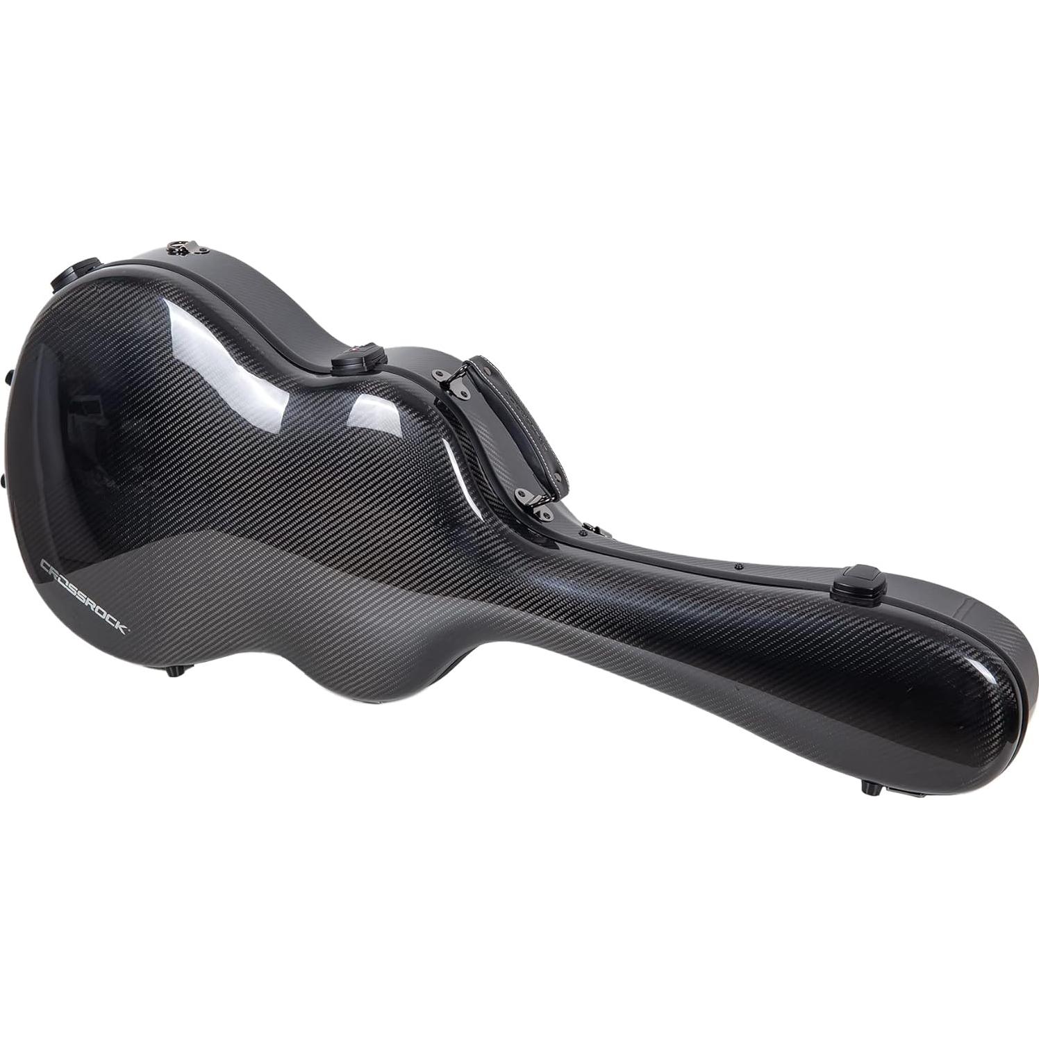 Funda Dura de Fibra de Carbono Crossrock para Guitarra Clásica 4/4 - Negra
