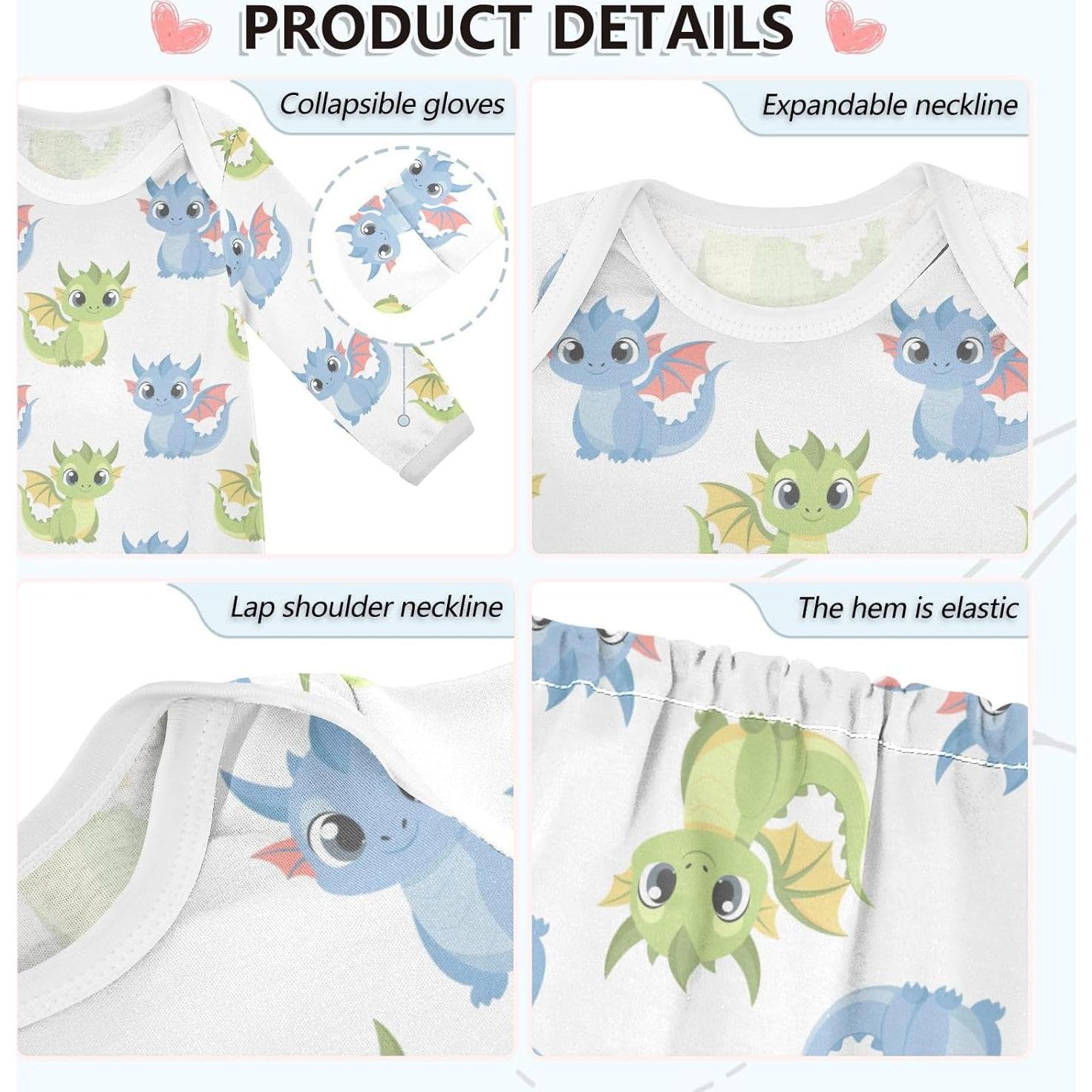 Vestido de Dormir de Algodón para Bebés WIFIU 0-12 Meses