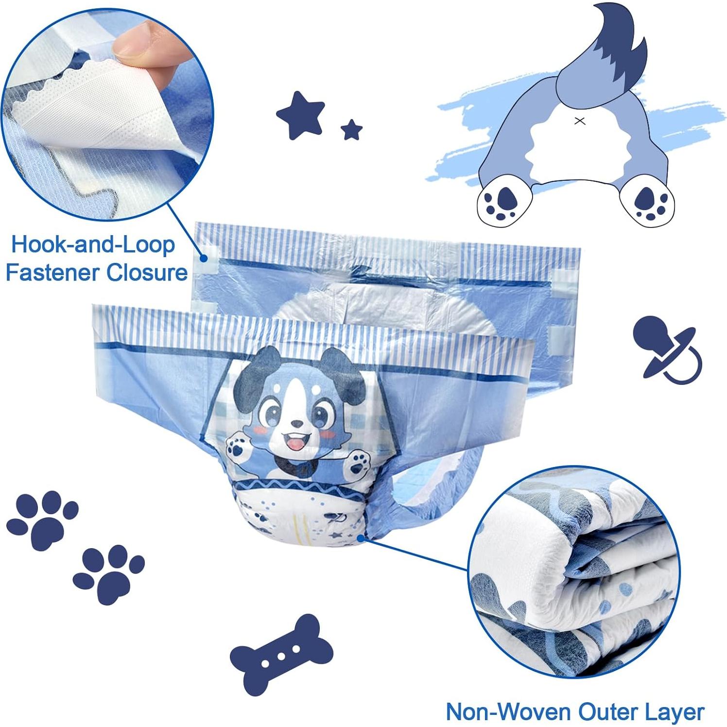 Pañales de Tela LittleForBig Ajustables Adultos 10 Piezas Azul