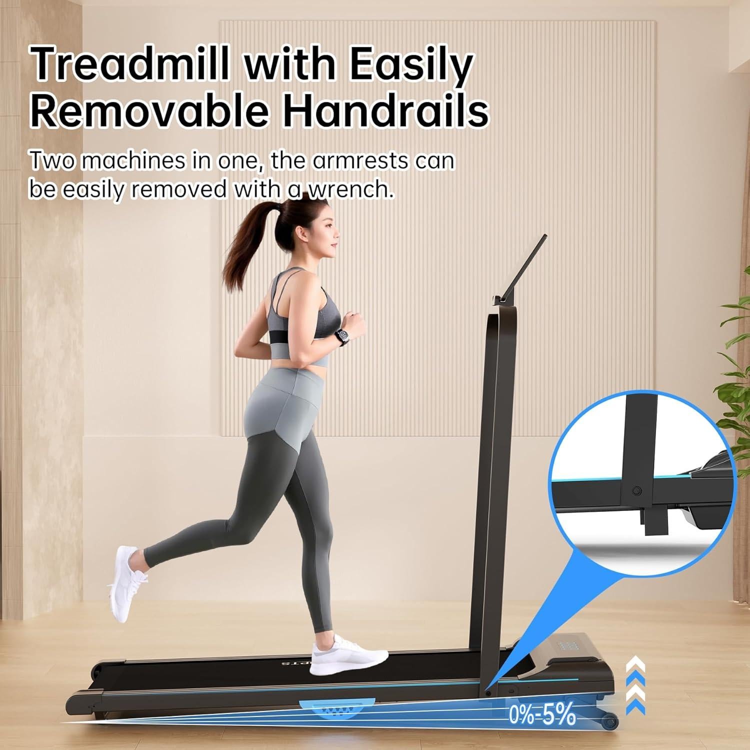 Caminadora Eléctrica Portátil MODIDA 3-en-1 con Control Remoto