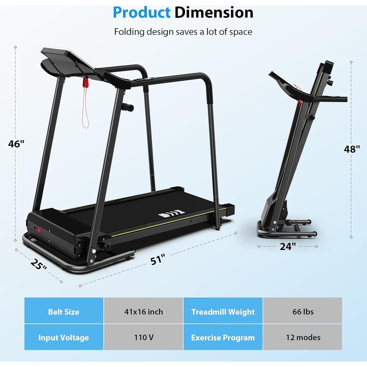 Cinta de Correr Plegable CIIHI C para Ancianos 136 kg
