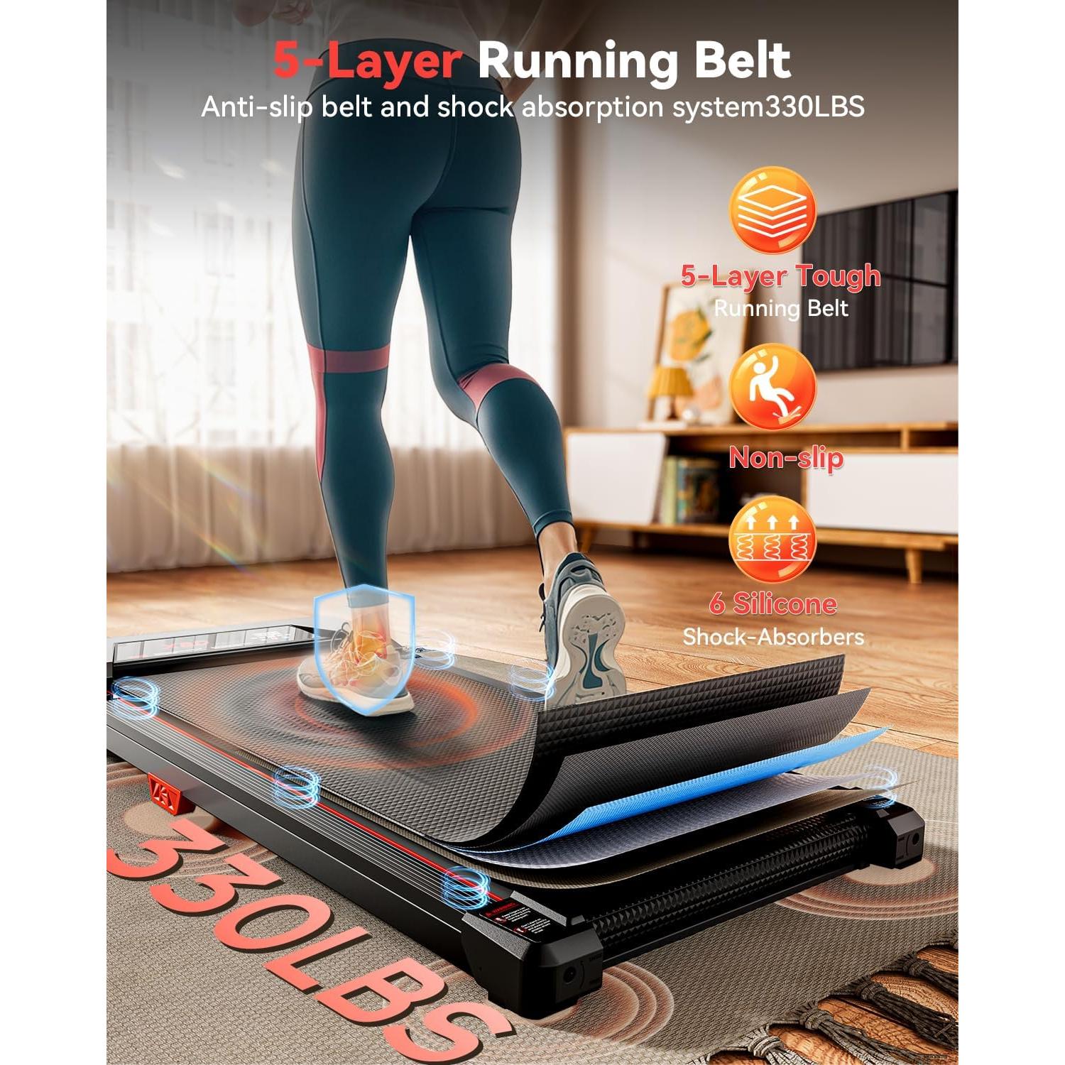 Caminadora Portátil XBD 2.5HP Inclinación 150kg LED Control Remoto