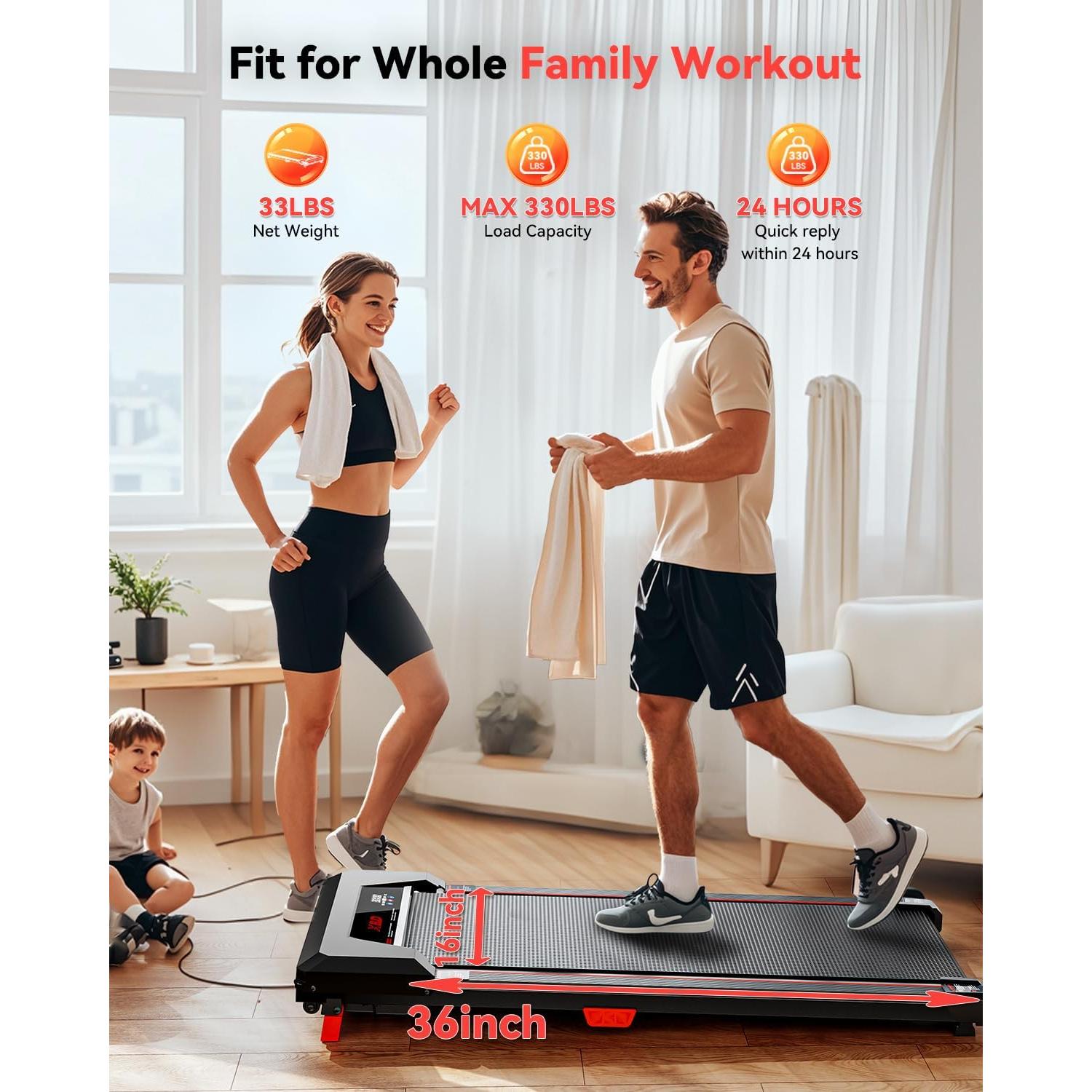 Caminadora Portátil XBD 2.5HP Inclinación 150kg LED Control Remoto