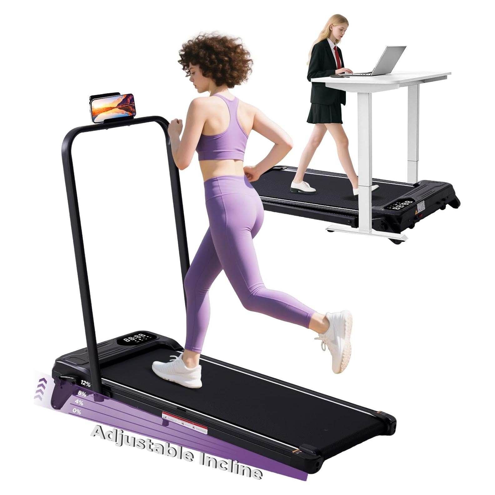 Caminadora Plegable Kassadin 3.5HP con Barra y Pendiente 12%