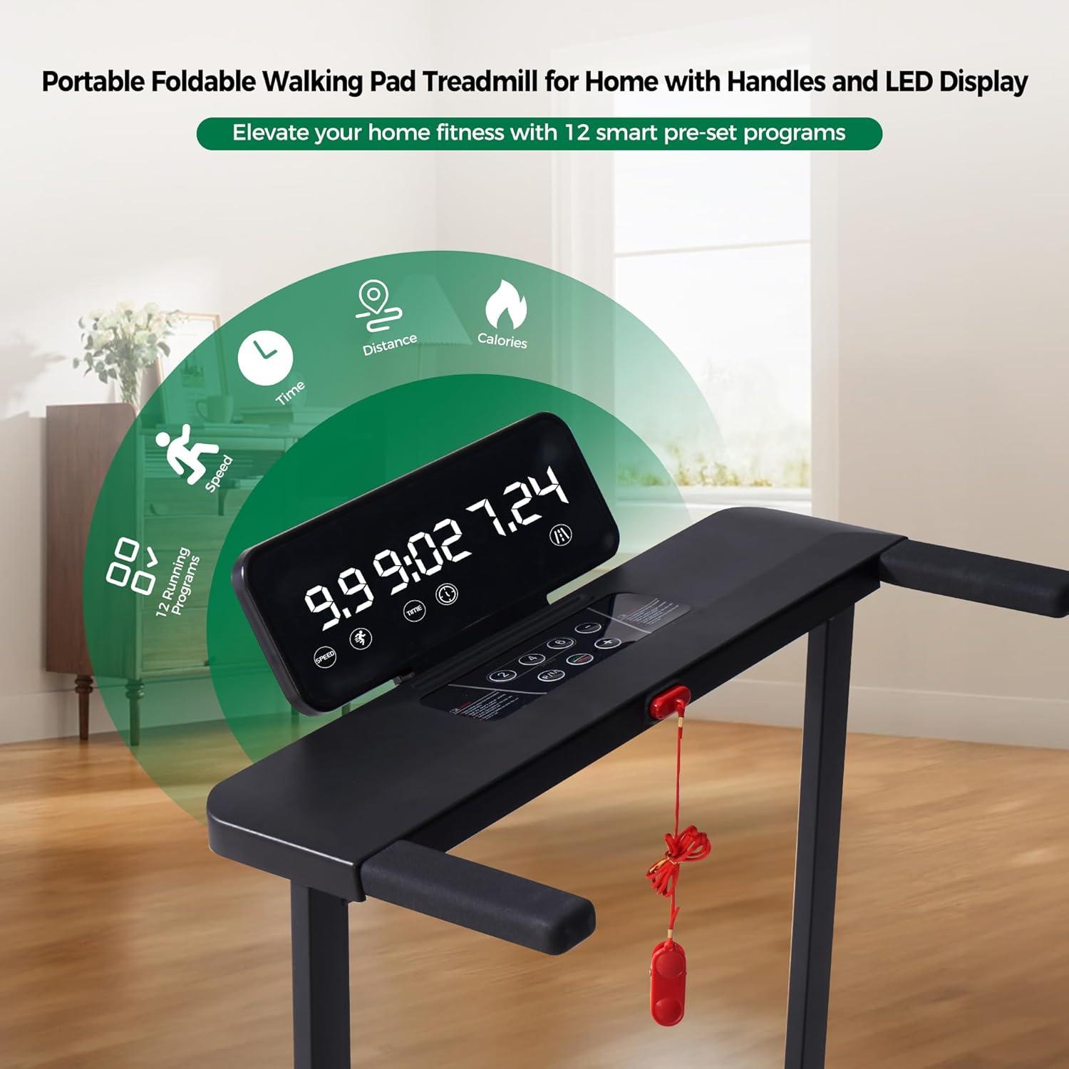 Caminadora Plegable HevGlrm 3.5HP para Espacios Pequeños