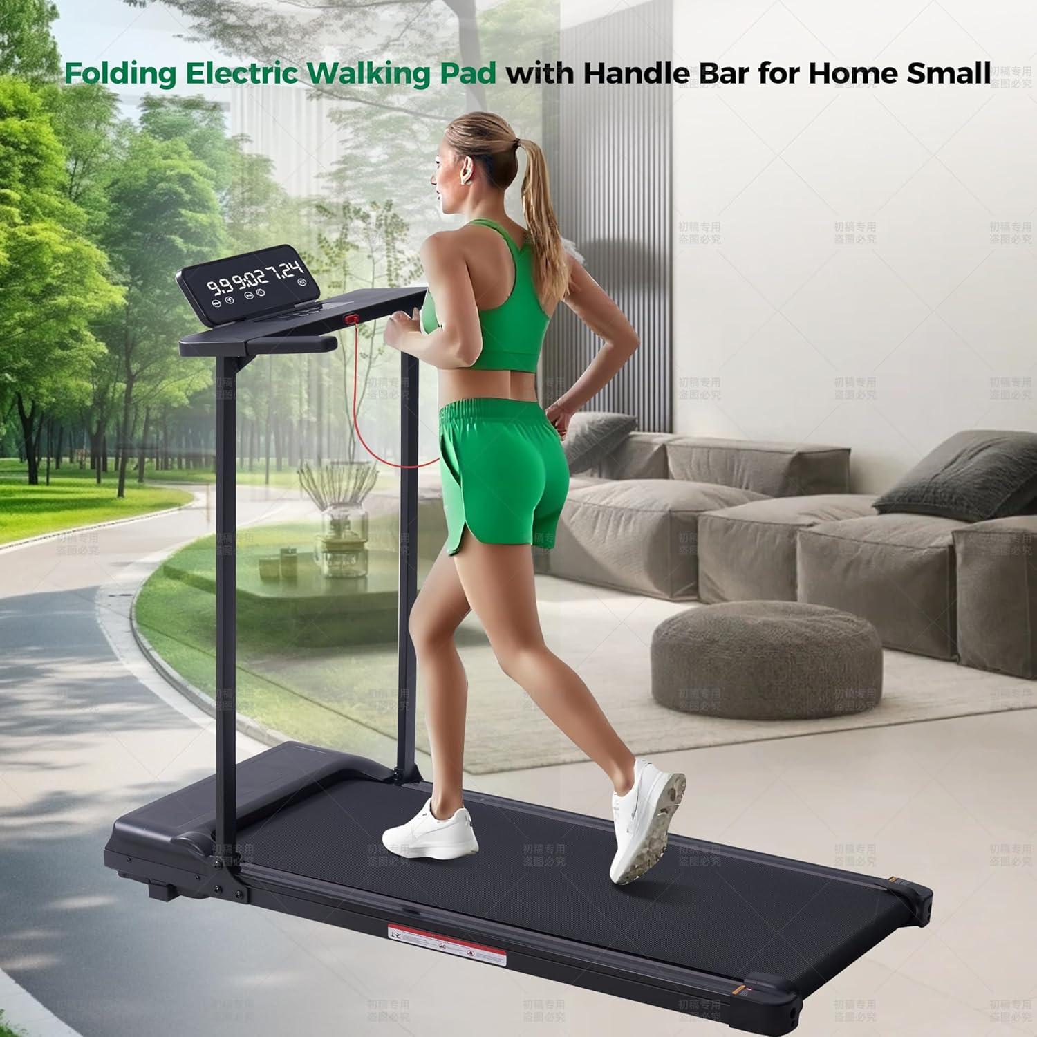 Caminadora Plegable HevGlrm 3.5HP para Espacios Pequeños