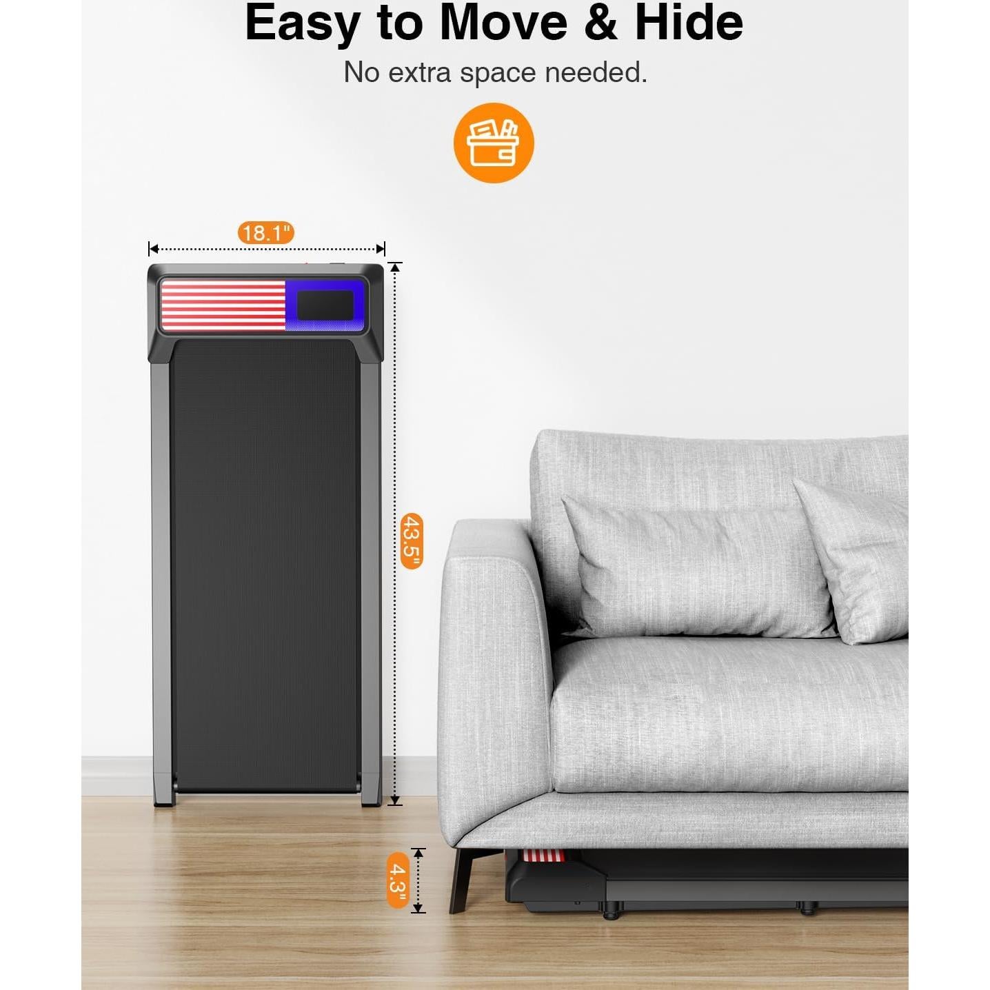 Cinta de Correr Compacta RJOP Mini 2.5HP con Inclinación 0-5%