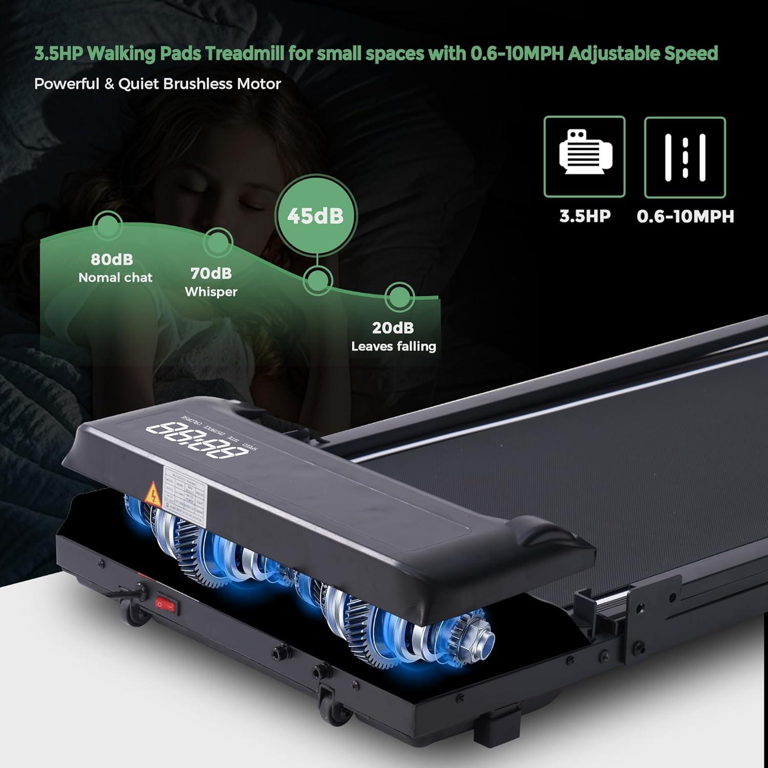 Caminadora Eléctrica Plegable HevGlrm 3.5HP para Casa