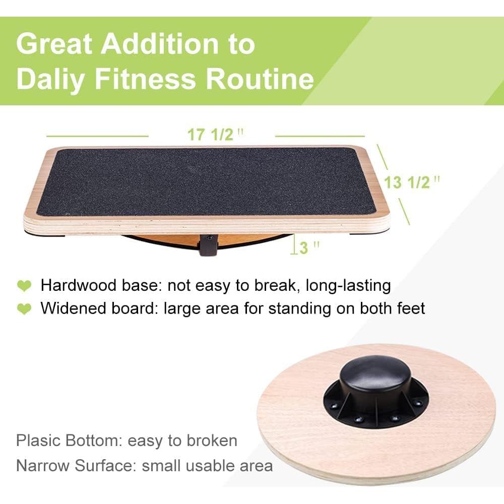 Conjunto de Entrenamiento de Equilibrio StrongTek - Tabla de Madera y Pods