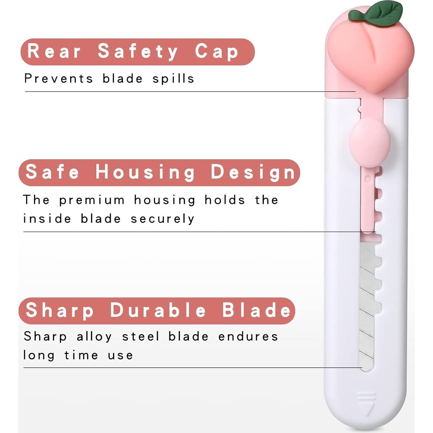 Cortador de Cajas Retráctil Harita Pack de 6 Cuchillas 9mm