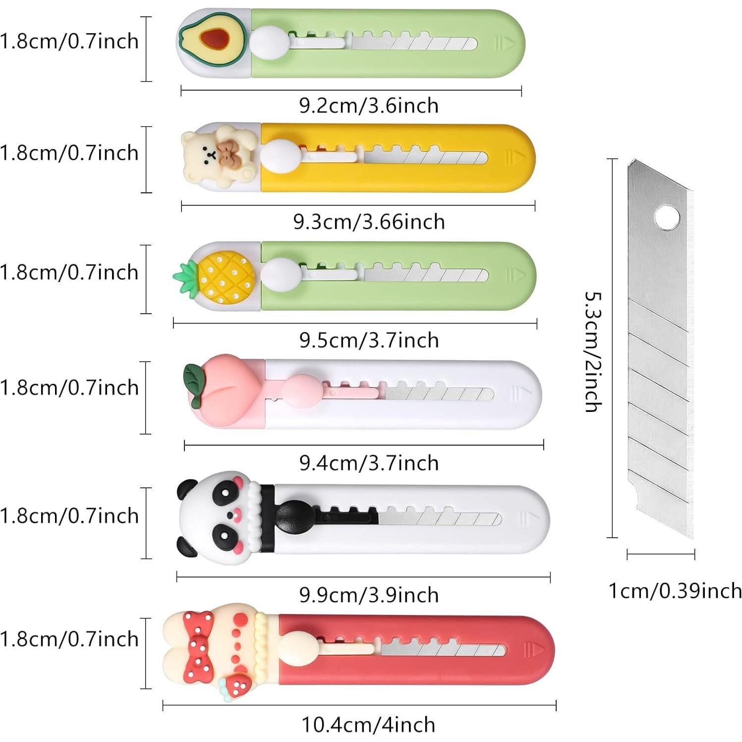 Cortador de Cajas Retráctil Harita Pack de 6 Cuchillas 9mm
