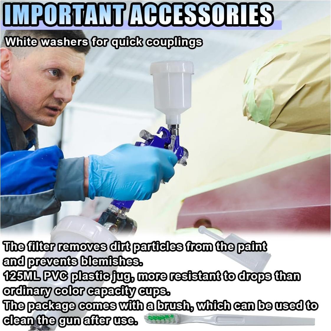 Pistola de Pintura HVLP BDZMC 0.8 mm 125 cc para Automóviles