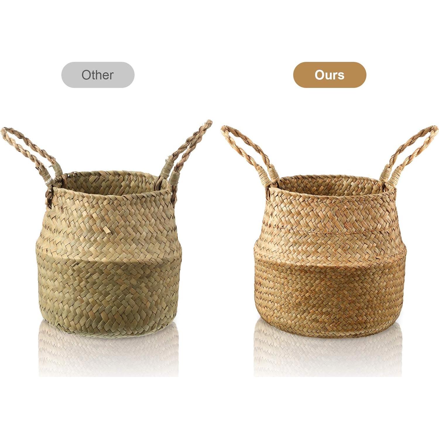 Cestas de Almacenamiento Patelai de Hierba Marina - 3 Piezas