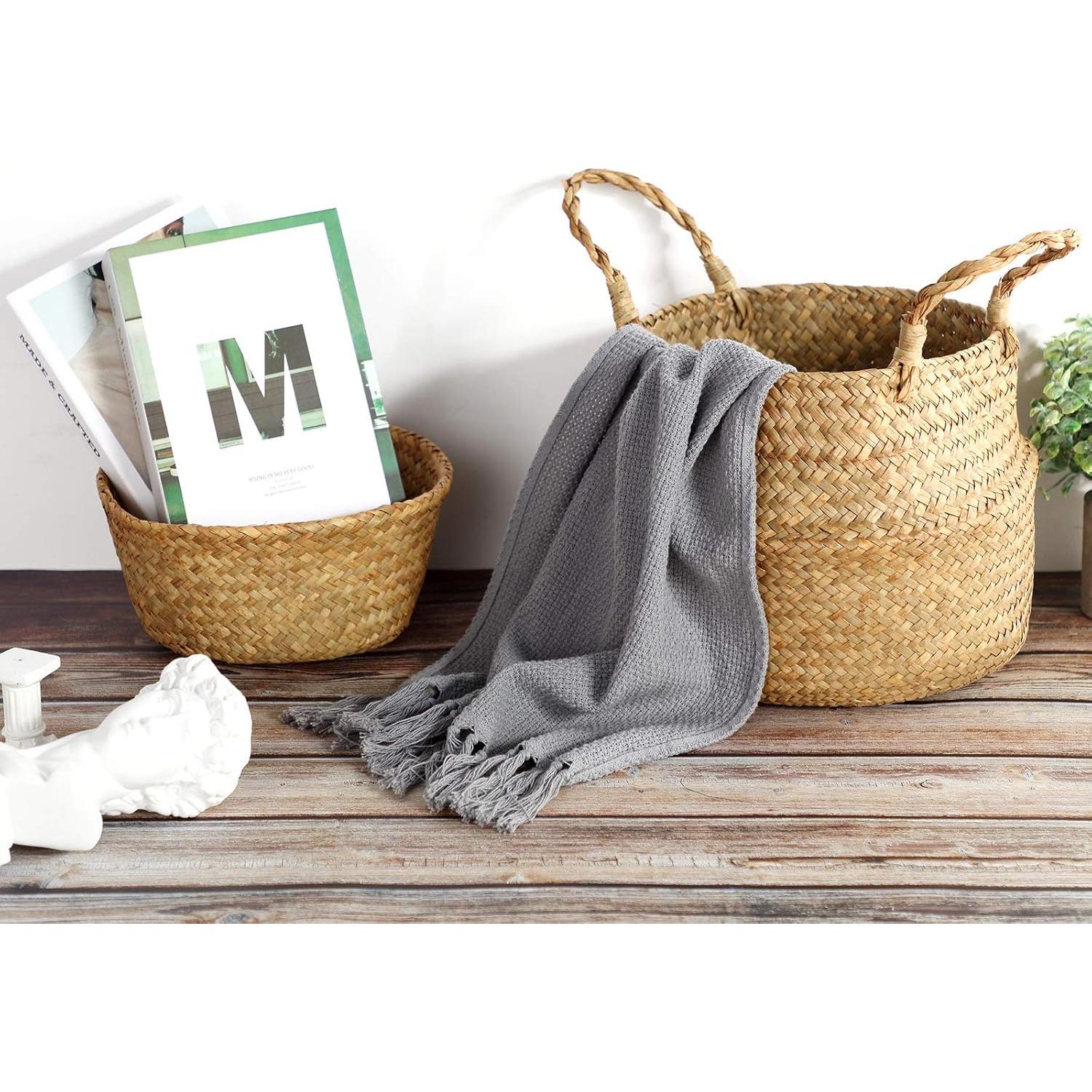 Cestas de Almacenamiento Patelai de Hierba Marina - 3 Piezas