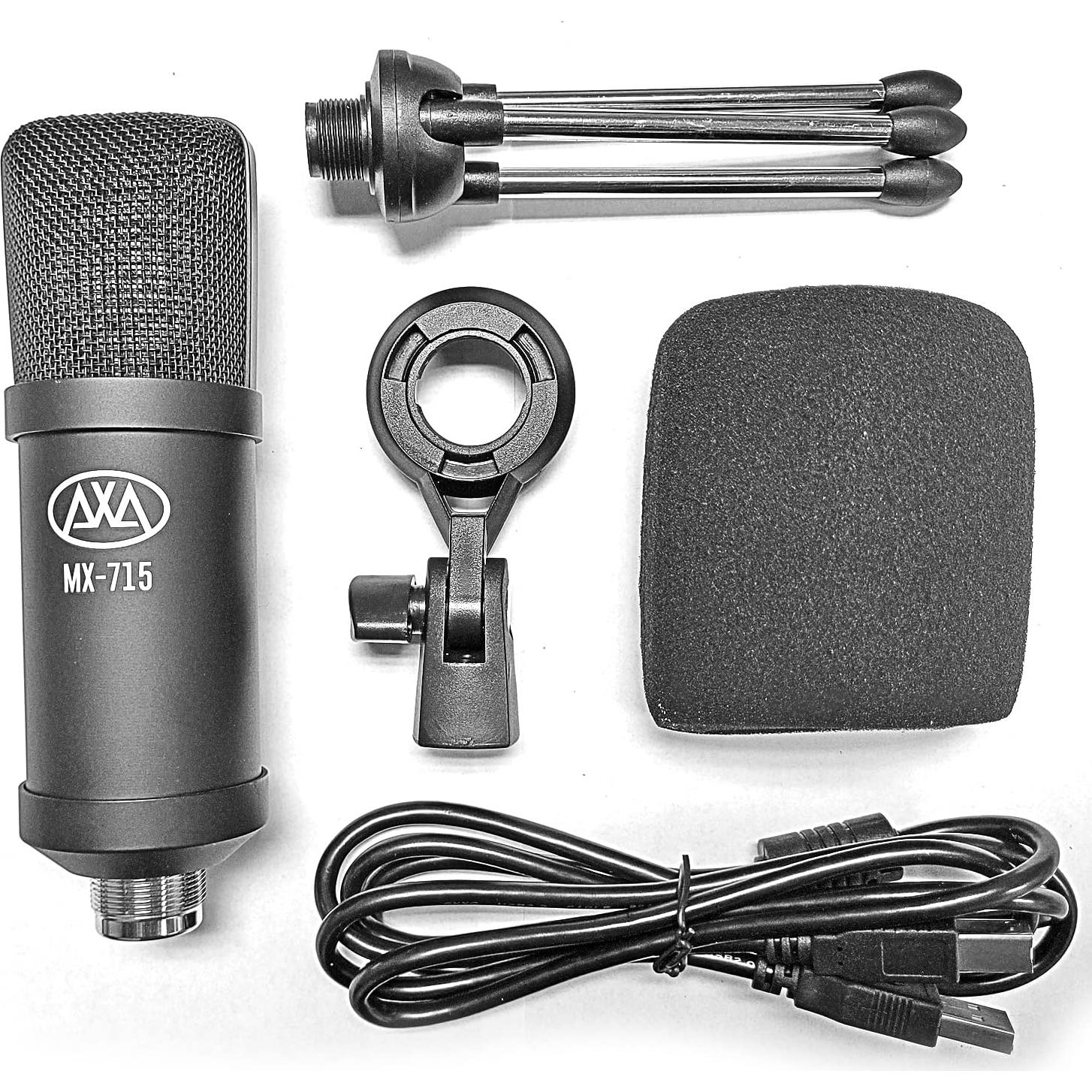 Micrófono Vocal Condensador USB AxcessAbles MX-715 1.68m