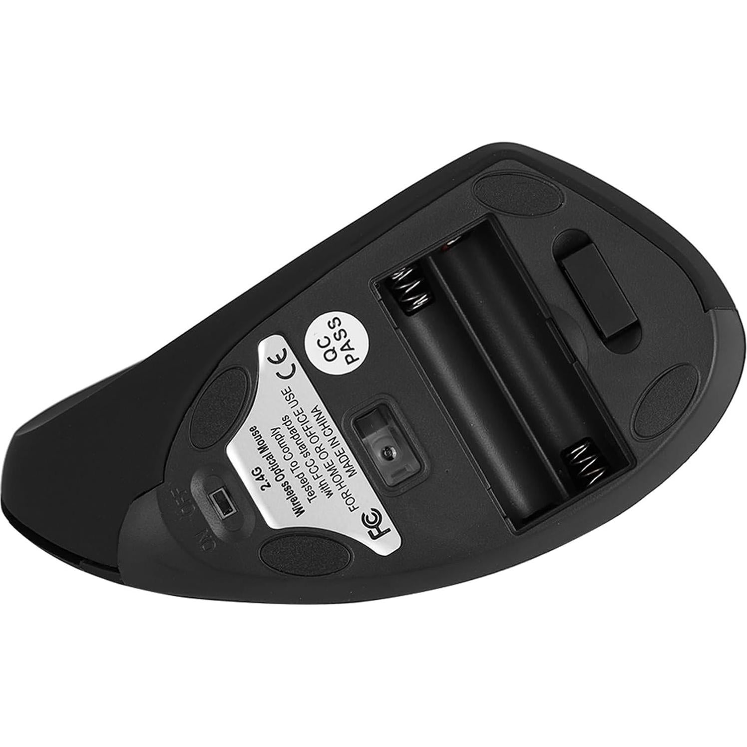 Ratón Vertical Ergonómico Goshyda 2.4GHz 800/1200/1600 DPI Negro