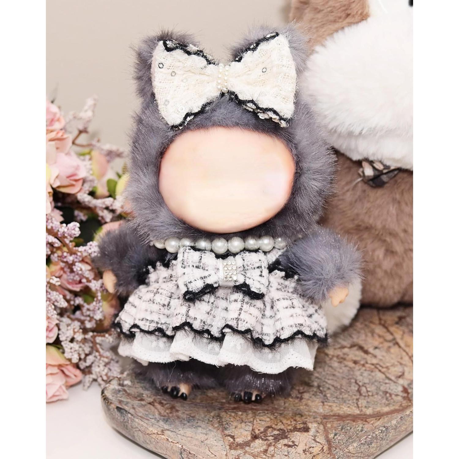 Conjunto de Ropa para Muñeca de 17cm JHZforest - 3 Piezas Negro