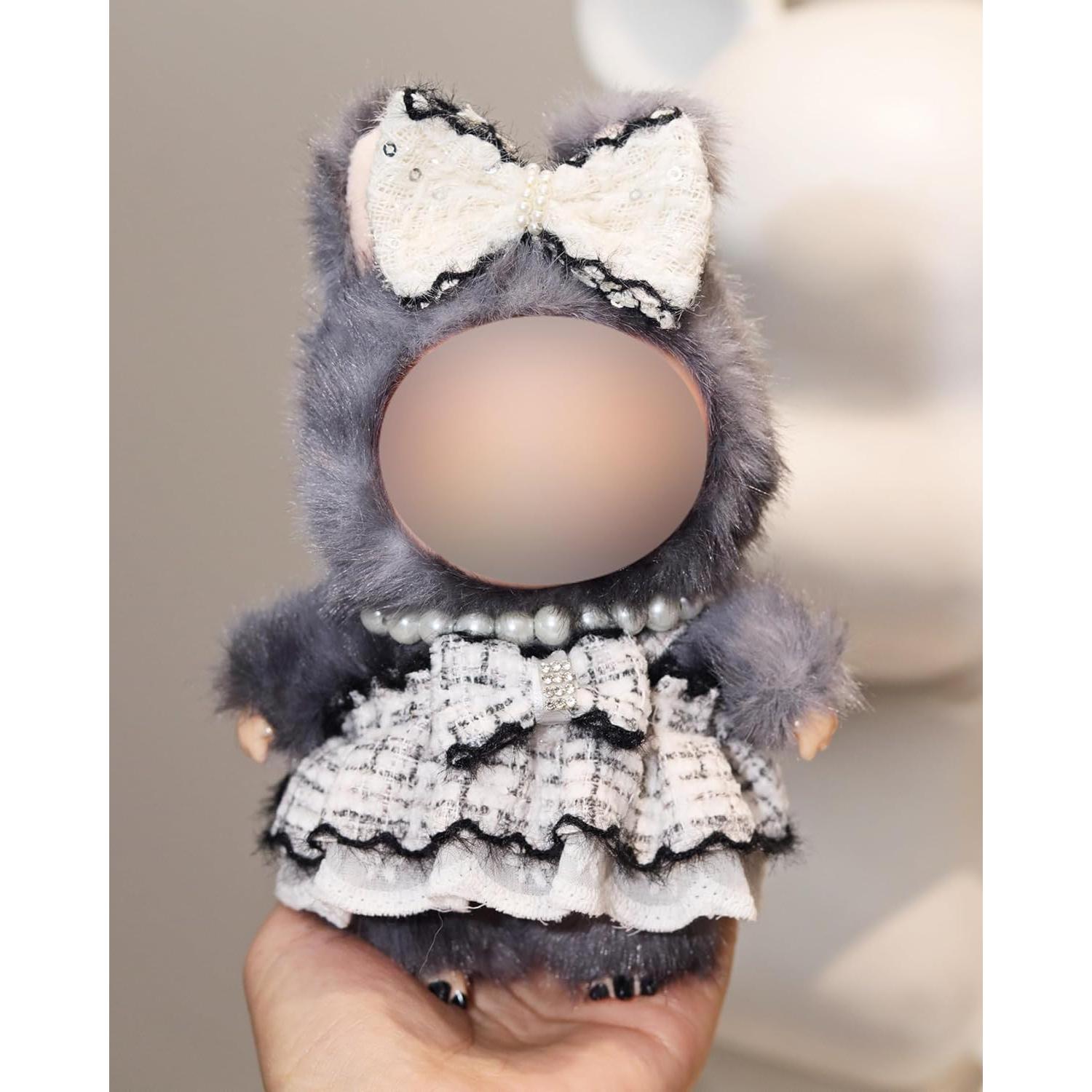 Conjunto de Ropa para Muñeca de 17cm JHZforest - 3 Piezas Negro