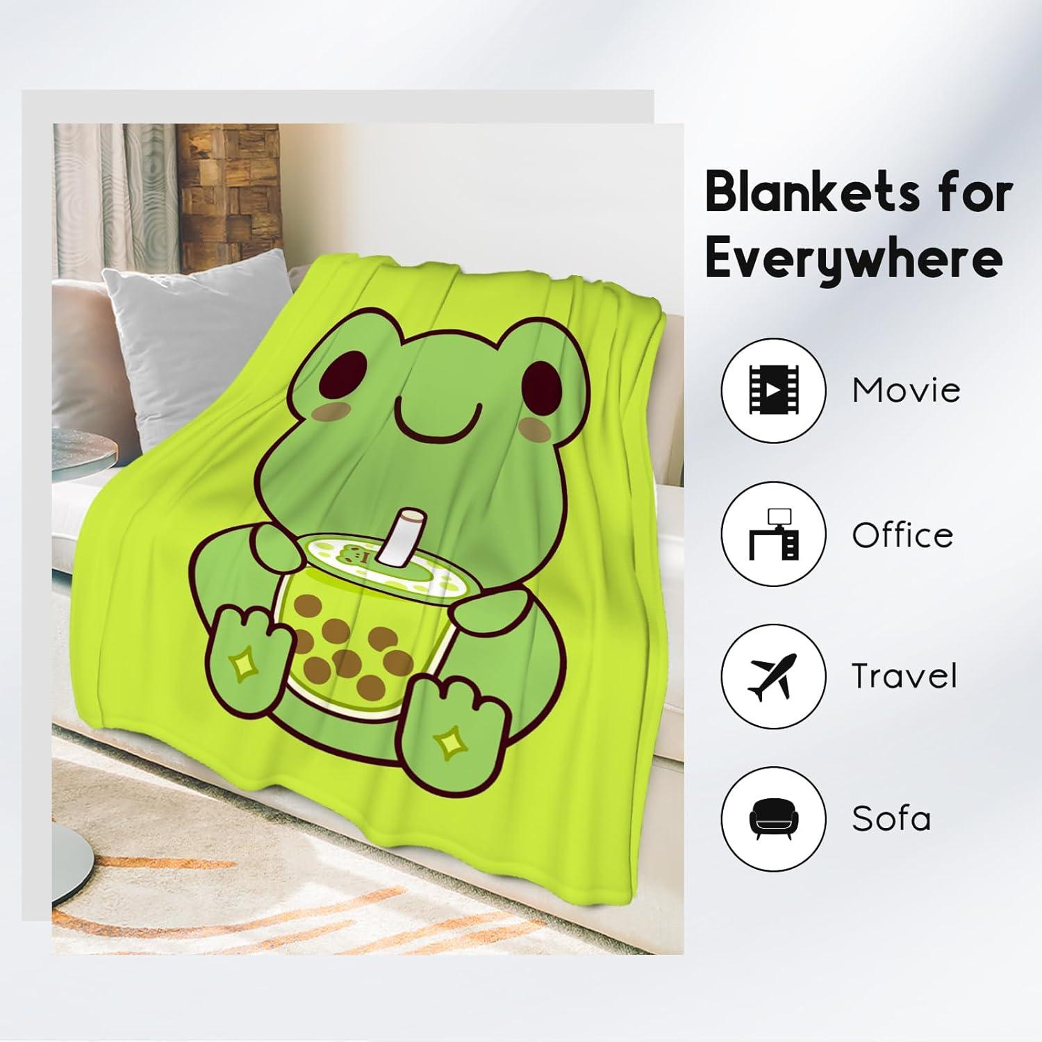 Frog Blanket, Frog Gifts for Girls Women Mom, Gifts for Her & Daughter, Kids Throw Blanket for Boys, 30"x40" Cute Soft Plush Throws for Couch