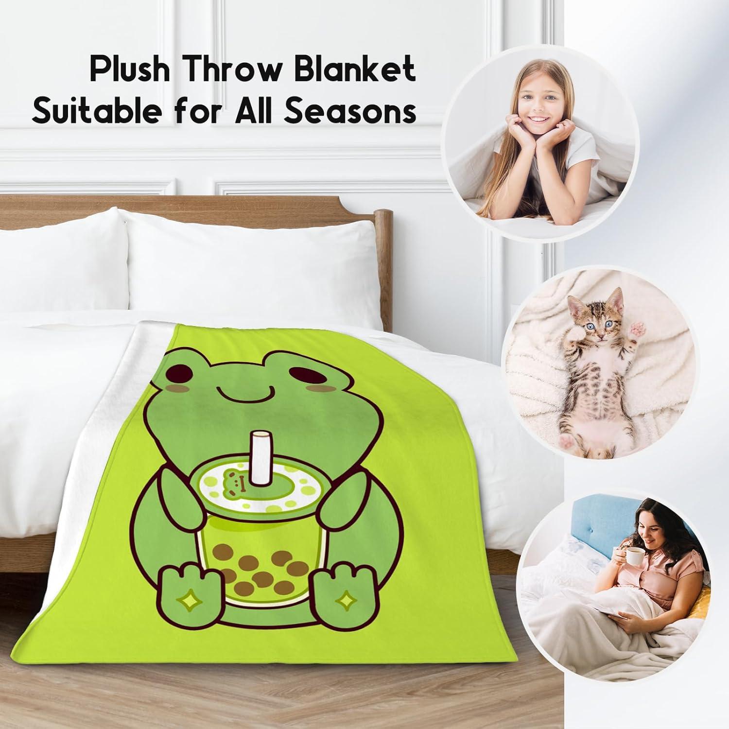 Frog Blanket, Frog Gifts for Girls Women Mom, Gifts for Her & Daughter, Kids Throw Blanket for Boys, 30"x40" Cute Soft Plush Throws for Couch