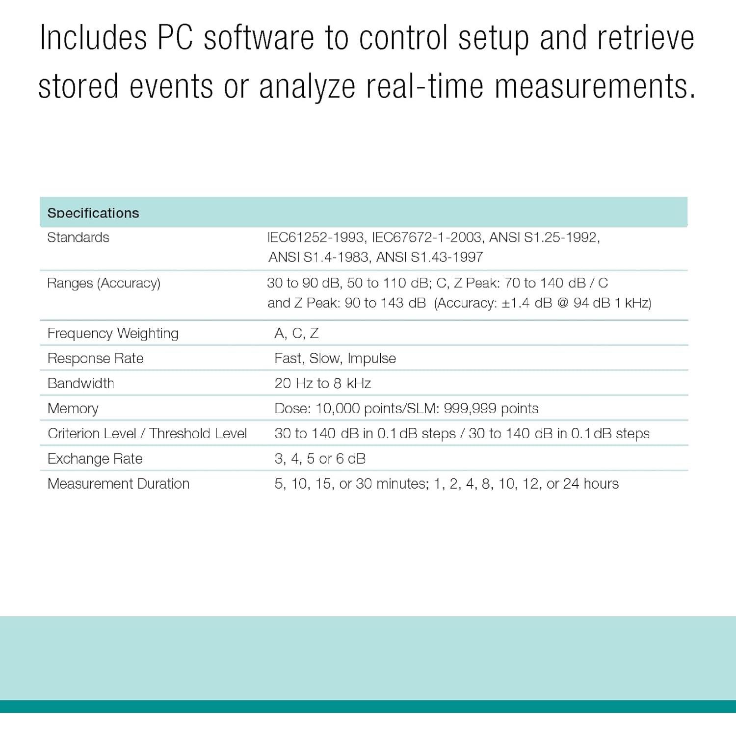 Dosímetro Personal de Ruido Extech SL400 con USB