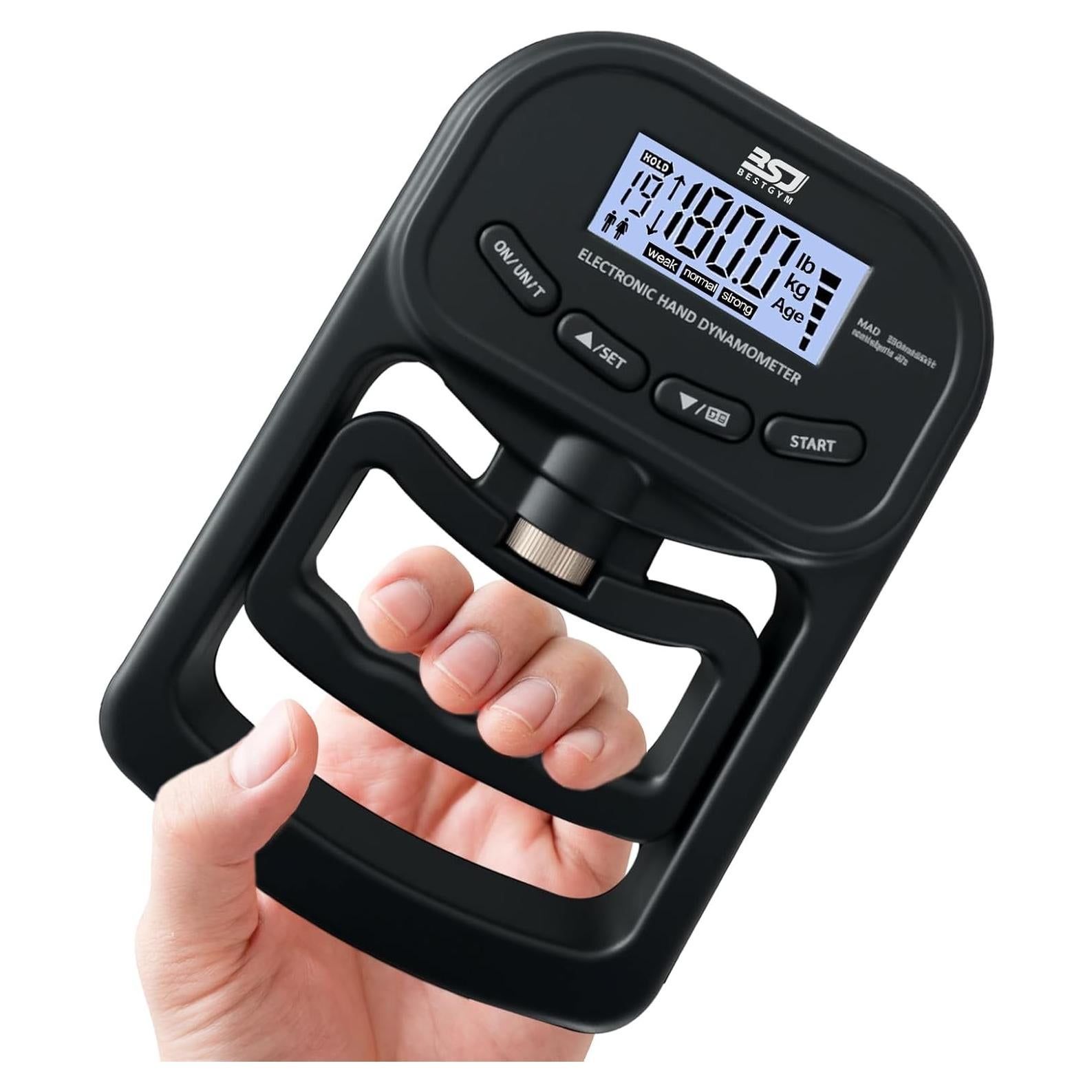Dinamómetro de Agarre BSJ BESTGYM 180kg con Pantalla LCD