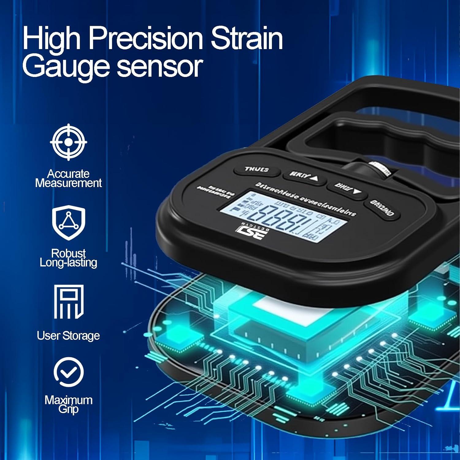 Dinamómetro de Agarre BSJ BESTGYM 180kg con Pantalla LCD