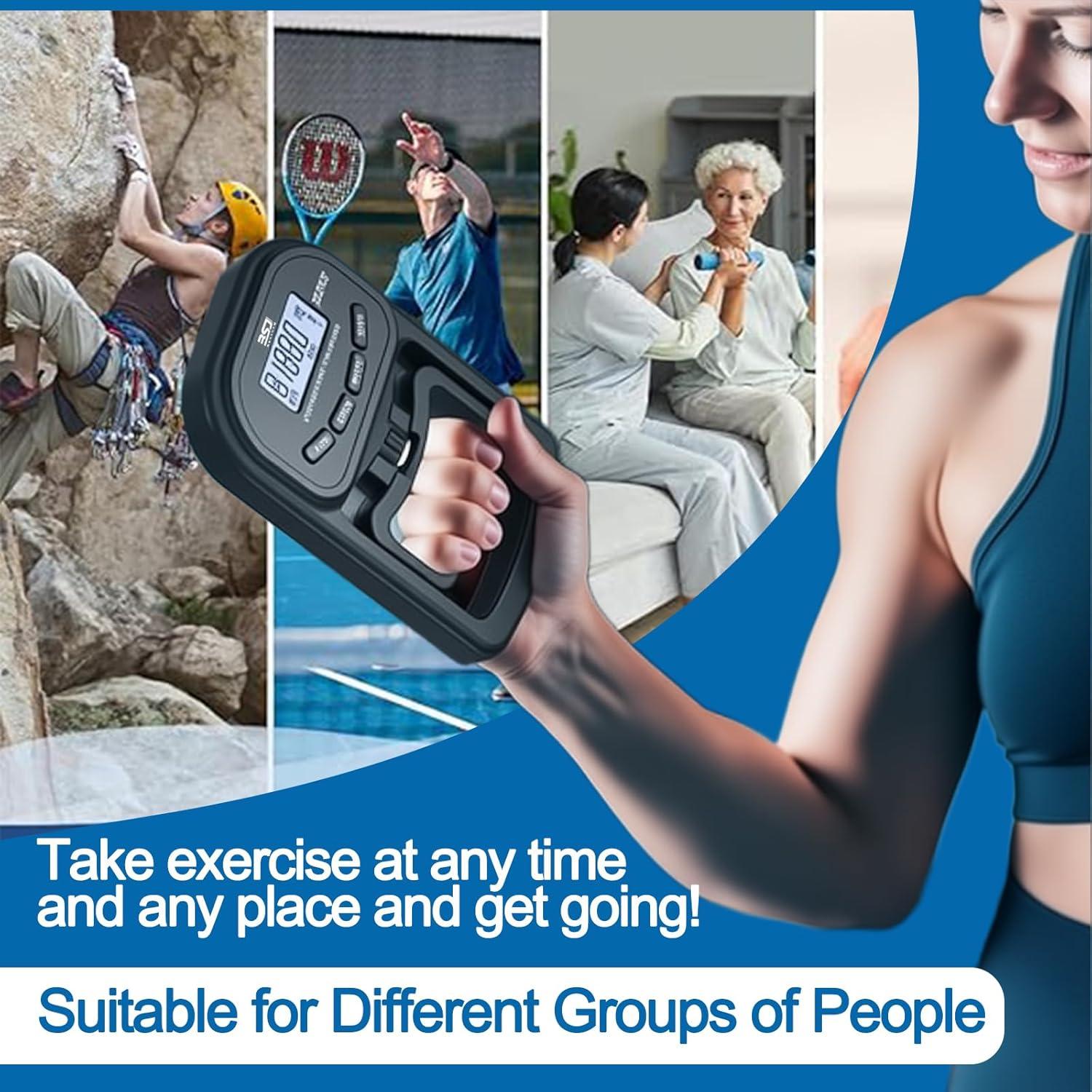 Dinamómetro de Agarre BSJ BESTGYM 180kg con Pantalla LCD