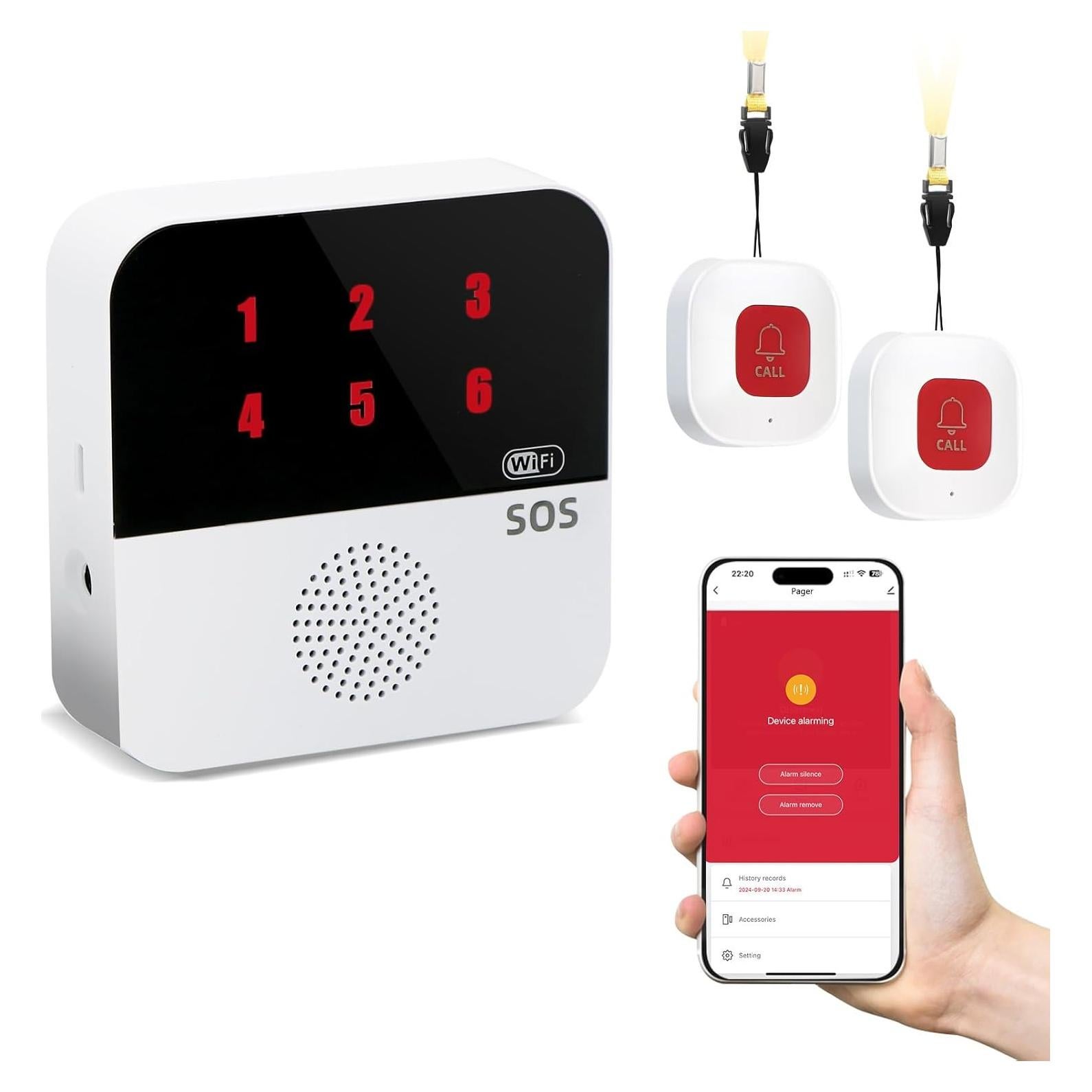 Sistema de Alerta Vital PRNBRH CF100 para Ancianos WiFi