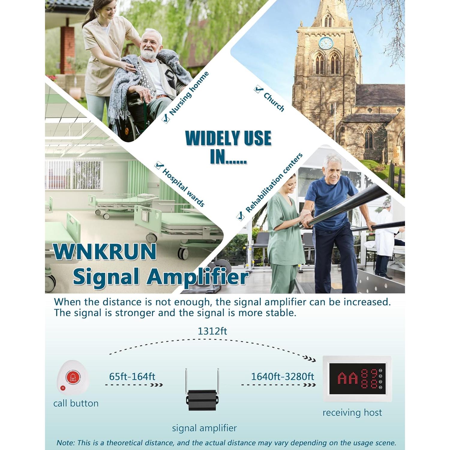 Sistema de Llamada Inalámbrico WNKRUN con 10 Botones Impermeables