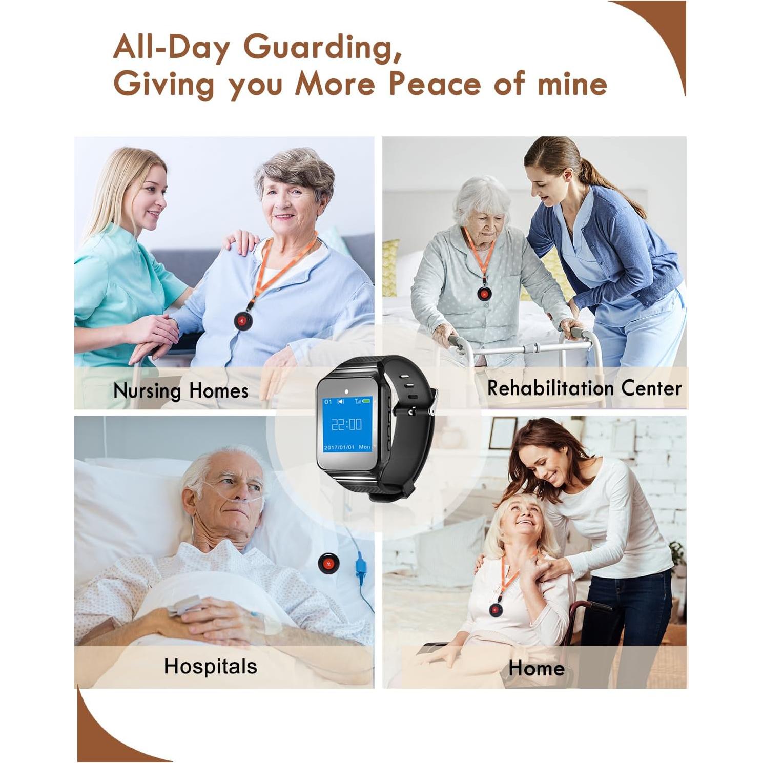 Botón de Llamada Inalámbrico CallToU - 10 Botones + 1 Receptor