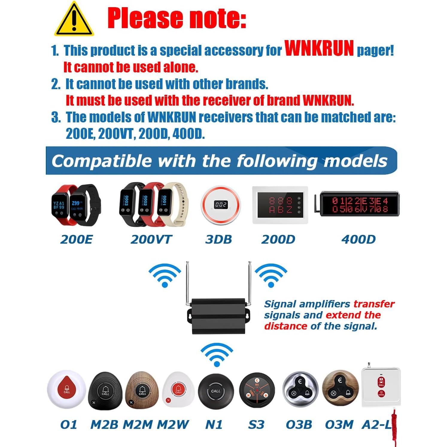 Botón de Llamada Inalámbrico WNKRUN CS-O1 Impermeable