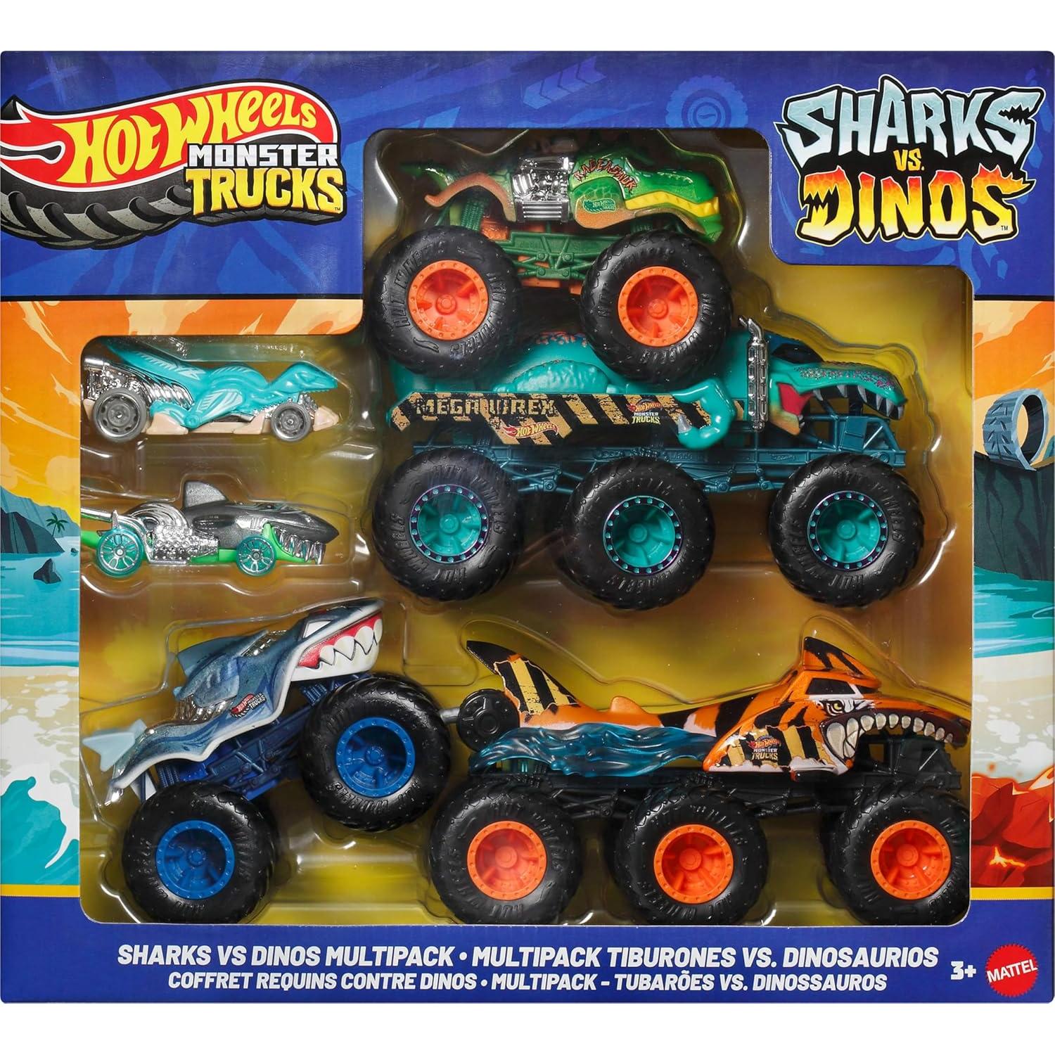 Hot Wheels Multipack Tiburones vs Dinos - 6 Vehículos 1:64