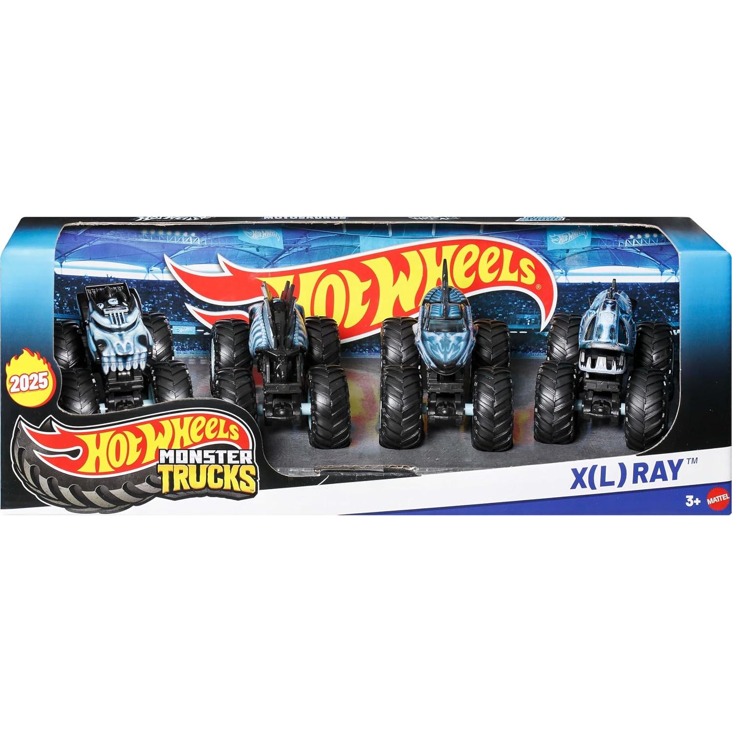 Hot Wheels Monster Trucks Paquete 4 Camiones 1:64 Temáticos