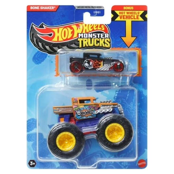 Hot Wheels Monster Trucks Bone Shaker Edición Cómic 1:64