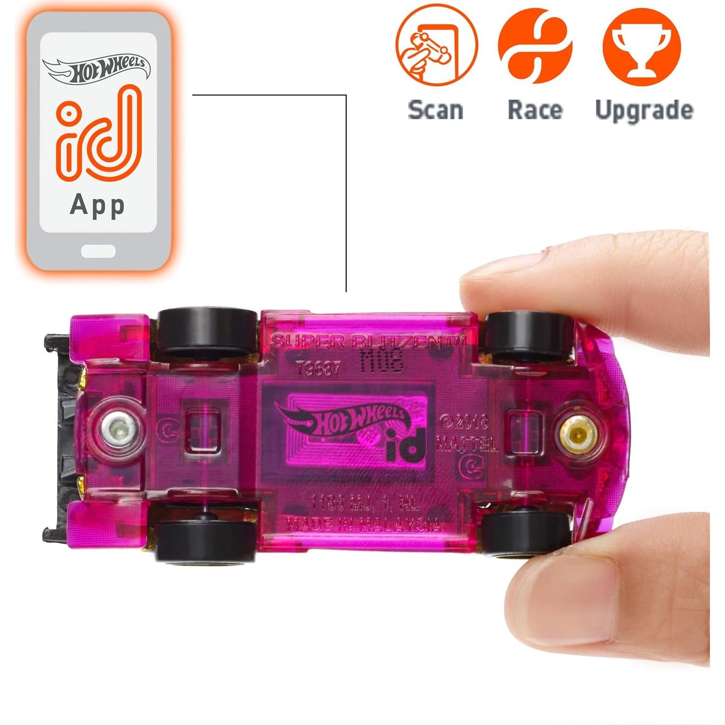 Hot Wheels id Super Blitzen - Vehículo de Carrera 10x20cm