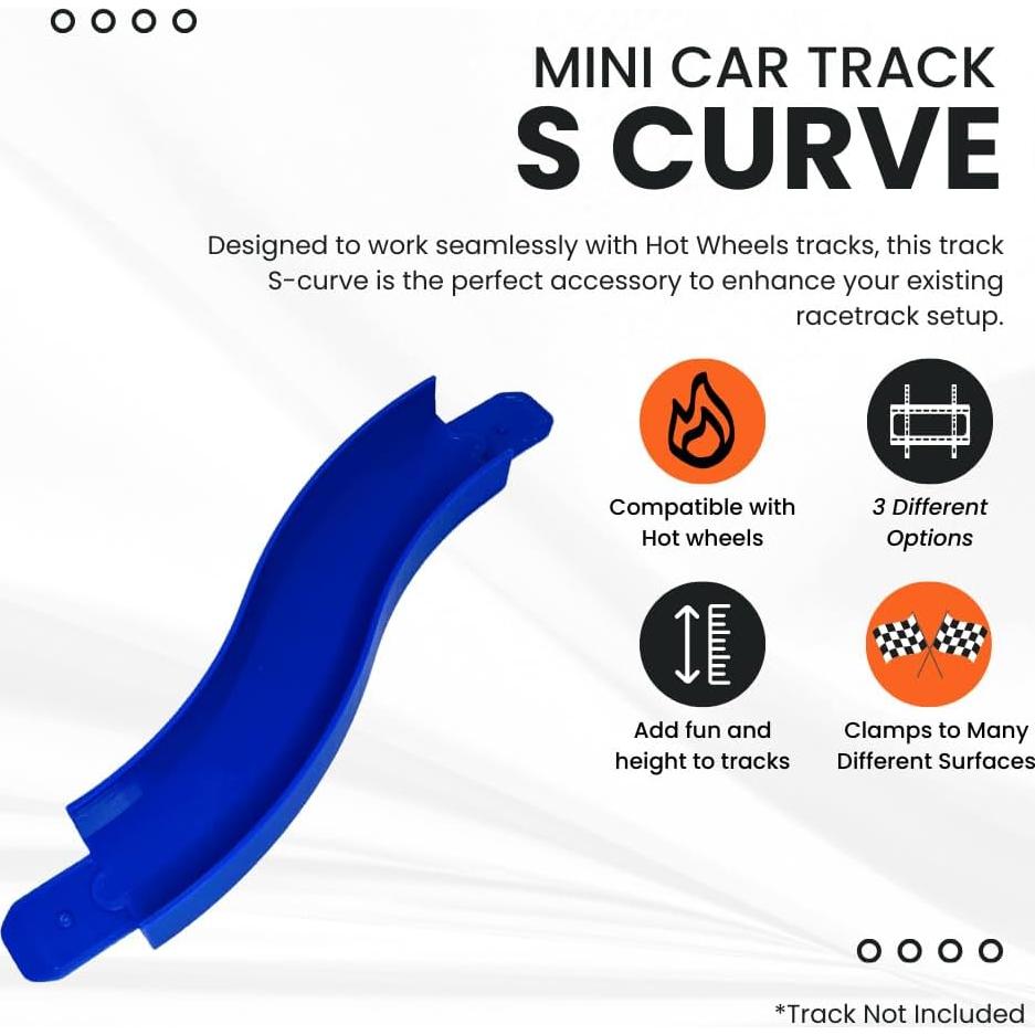 Curvas S Mod Chatelet para Pistas Hot Wheels - Paquete de 5