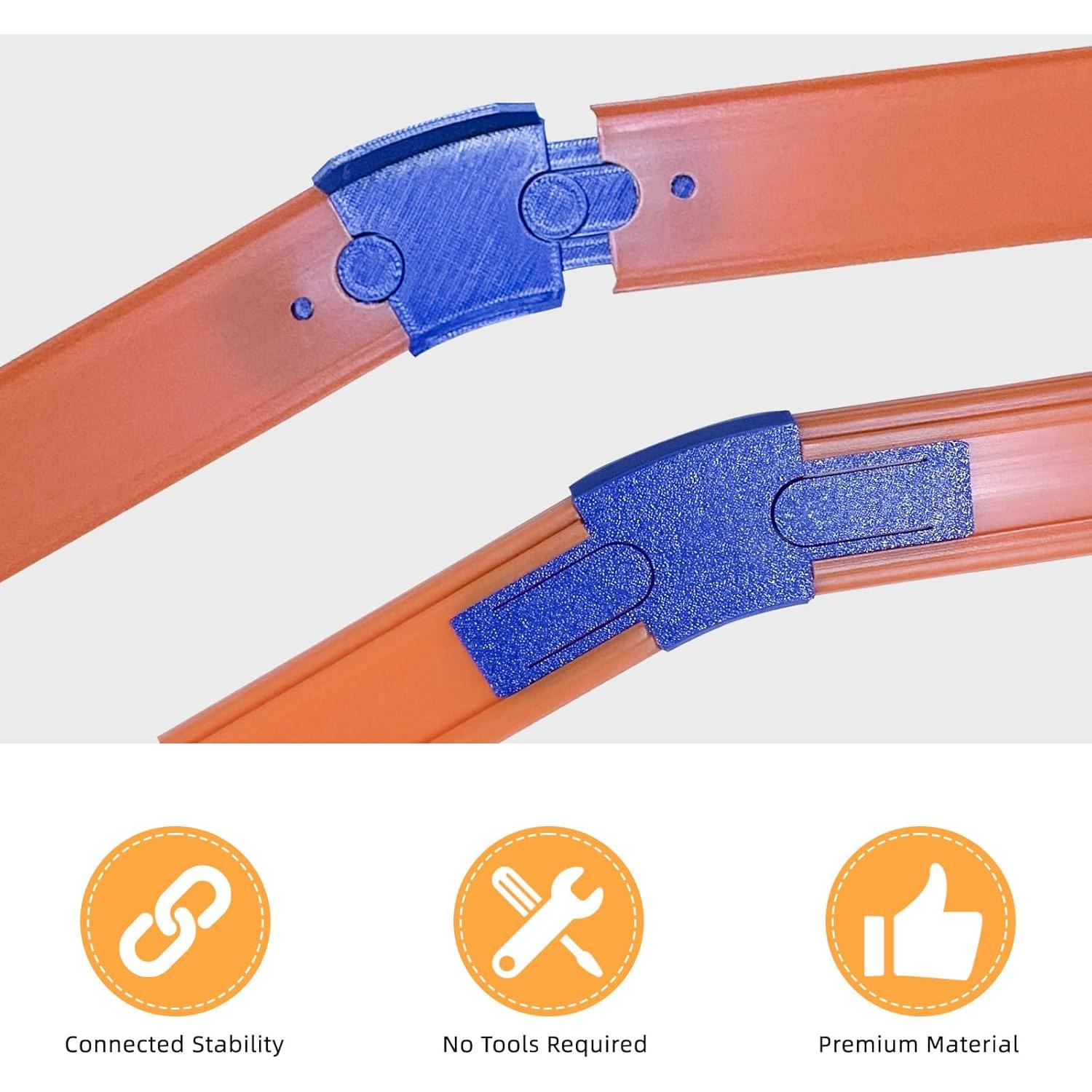 Conector Curvado K TOMOTO 22.5° para Pista Hot Wheels - 4 Piezas