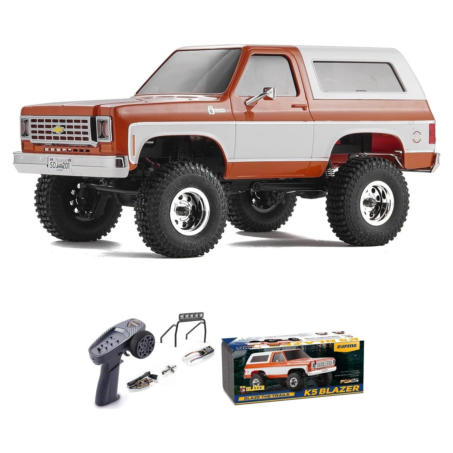Camioneta RC 1/24 FMS Chevrolet K5 Blazer Naranja 4WD