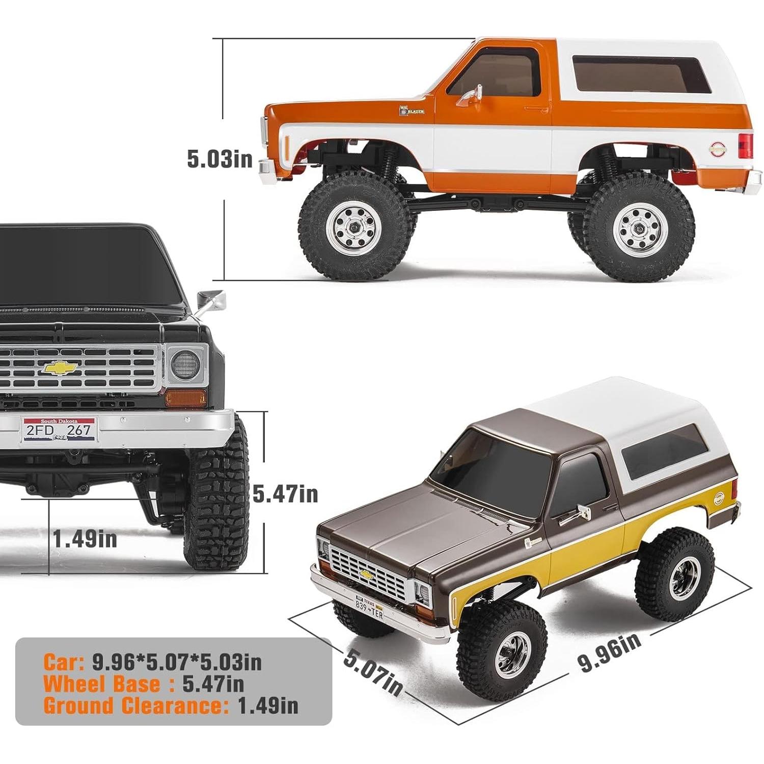 Camioneta RC 1/24 FMS Chevrolet K5 Blazer Naranja 4WD