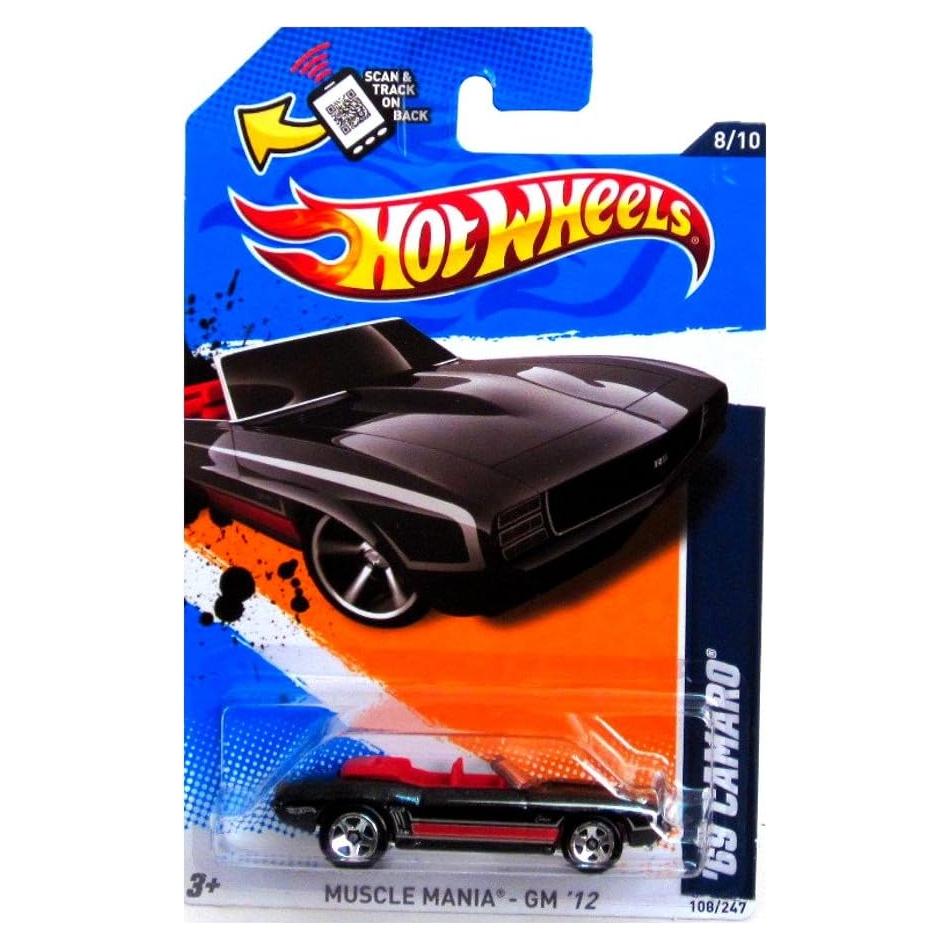Hot Wheels Camaro '69 Muscle Mania Negro 1:64 Mattel