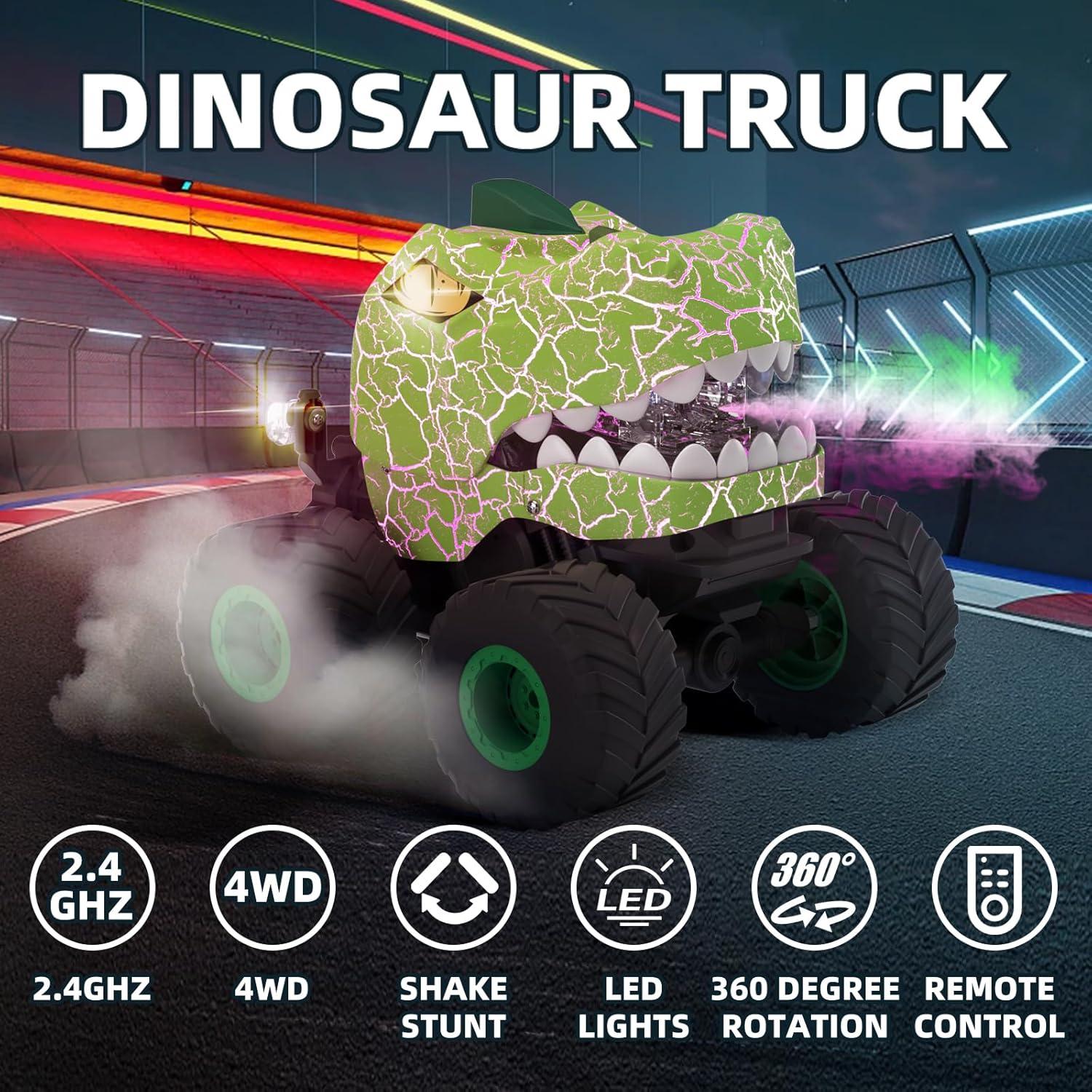 Coche RC Dinosaurio LEFEI KY-S203A Verde 360° Acrobacias