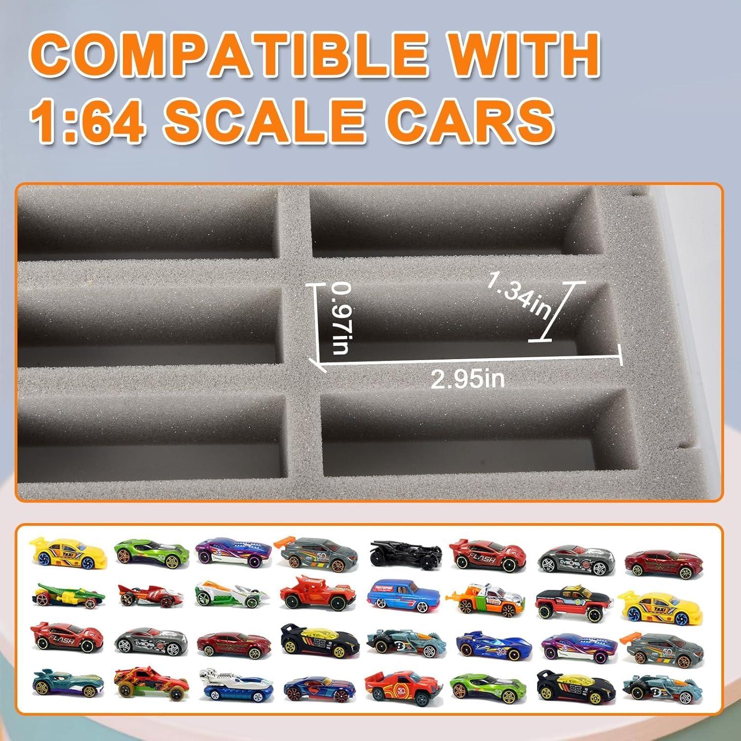Organizador de Coches de Juguete 1:64 Toycase 32 Compartimentos