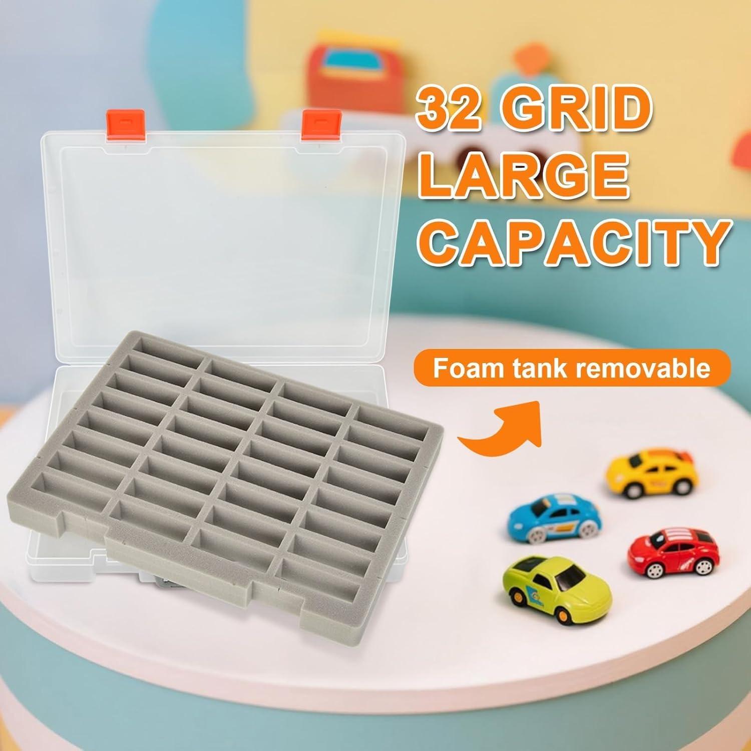 Organizador de Coches de Juguete 1:64 Toycase 32 Compartimentos