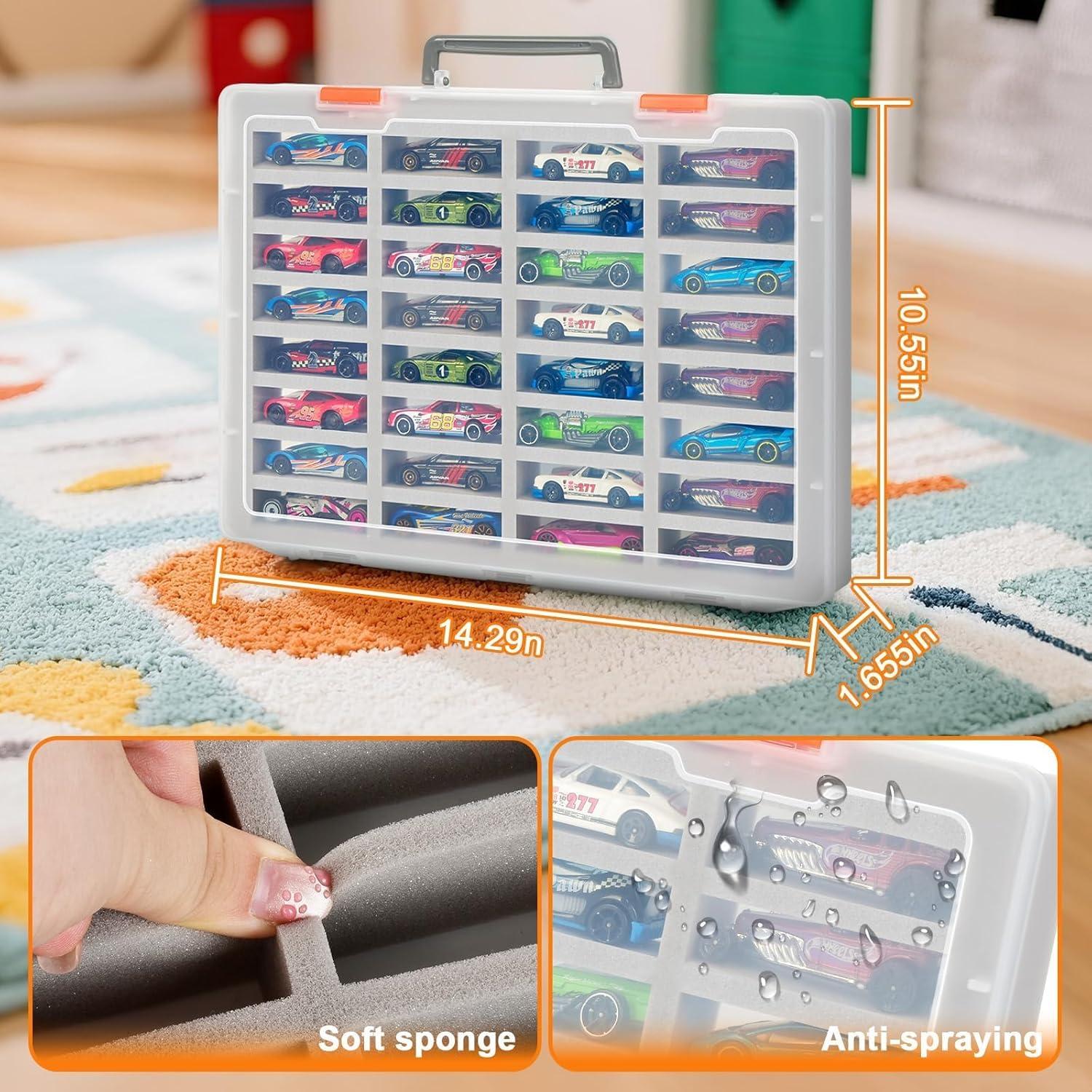 Organizador de Coches de Juguete 1:64 Toycase 32 Compartimentos