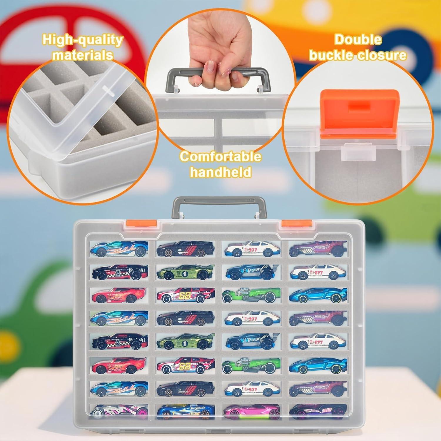 Organizador de Coches de Juguete 1:64 Toycase 32 Compartimentos